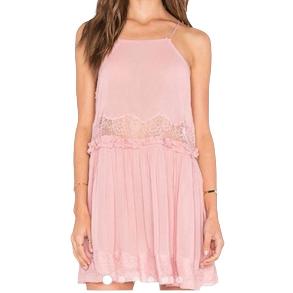 Free People Intimately Blush Lace Waist Slip Dress - Picture 1 of 5